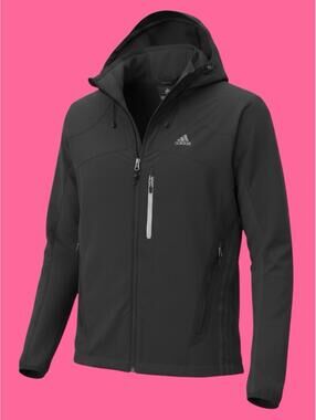 Your Go-To Running Jacket 🖤 Adidas Lightweight Hooded Softshell